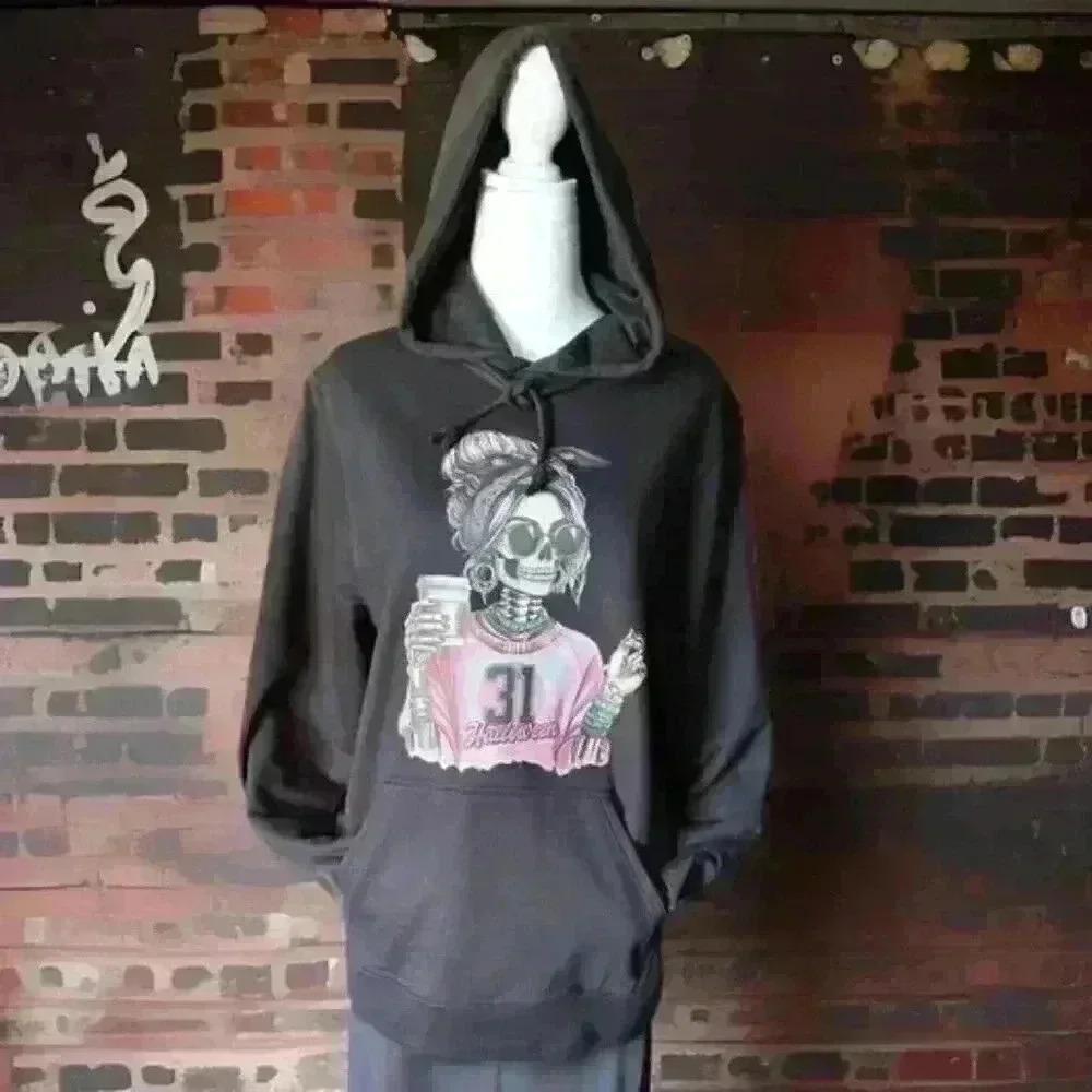 Hoodie Black Sweatshirt (Homemade 31 Halloween) Size M